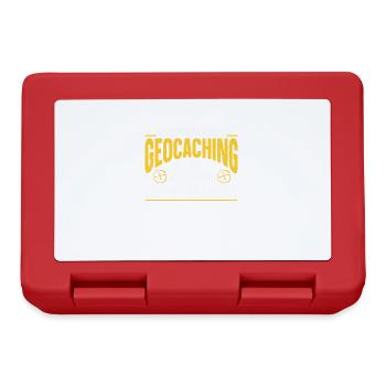 Geocaching Geschenk Geocacher Geocache - Brotdose - Rot - Vorne
