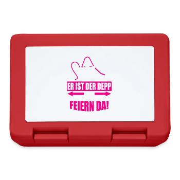 Junggesellenabschied Poltern Polterabend JGA - Brotdose - Rot - Vorne