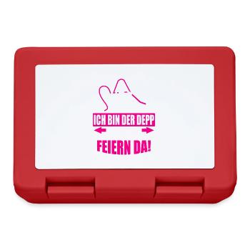 Junggesellenabschied Poltern Polterabend JGA - Brotdose - Rot - Vorne