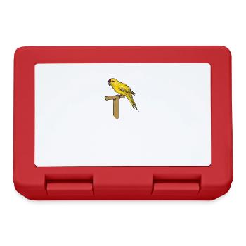 Goat Parakeet I Parakeet Motif for Bird Holder - Lunchbox - red - Front