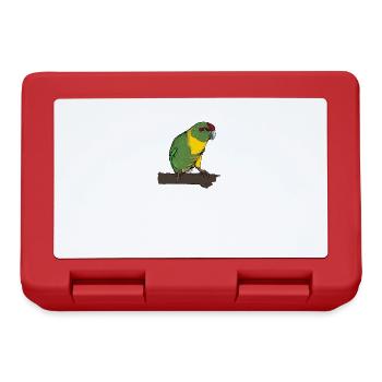 Goat Parakeet I Parakeet Motif for Bird Holder - Lunchbox - red - Front