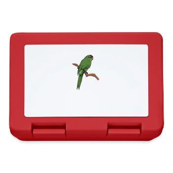 Goat Parakeet I Parakeet Motif for Bird Holder - Lunchbox - red - Front