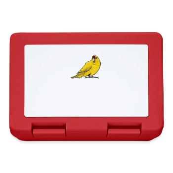 Goat Parakeet I Parakeet Motif for Bird Holder - Lunchbox - red - Front