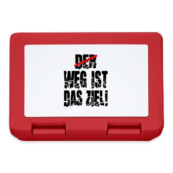weg ist das Ziel Motivation Spruch Statement - Brotdose - Rot - Vorne