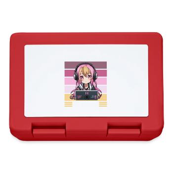 Gaming Konsole PC Zockerin Mädchen Gamer Girl - Brotdose - Rot - Vorne