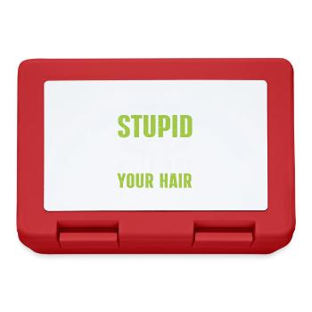 Drôle de coiffeur Cadeau Styliste Coiffeur - Boîte à goûter - rouge - Devant