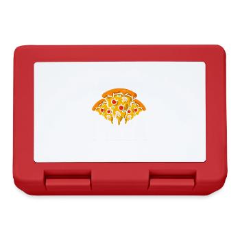 Pizza Italien Essen Pizzabäcker - Brotdose - Rot - Vorne