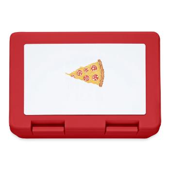 Pizza Italien Essen Pizzabäcker - Brotdose - Rot - Vorne