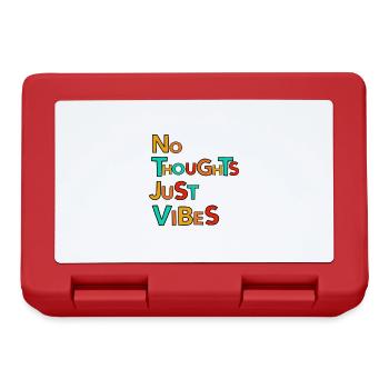No thoughts, just vibes - Lunchbox - red - Front
