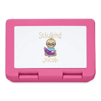 Schulkind Jacob Faultier - Brotdose - Pink - Vorne