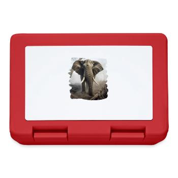 Elephant realistic elephant - Lunchbox - red - Front
