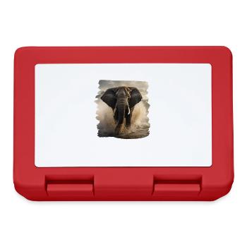 Elephant realistic elephant - Lunchbox - red - Front