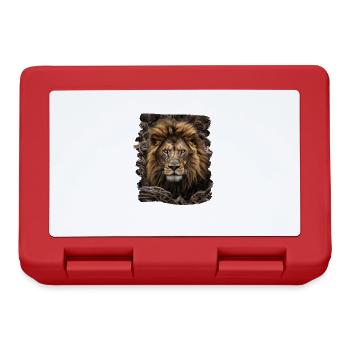 Lion realistic lion - Lunchbox - red - Front