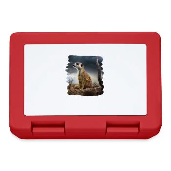 Lemurs Meerkat realistic Lemur - Lunchbox - red - Front