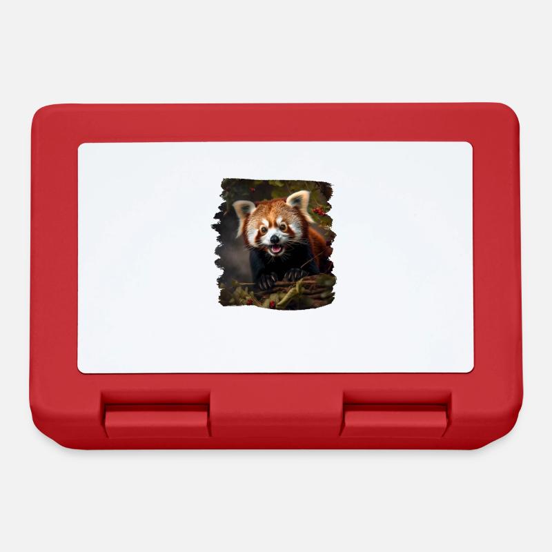 Kleiner Panda realistic Roter Panda Pandas - Brotdose - Rot