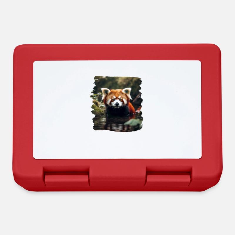Kleiner Panda realistic Roter Panda Pandas - Brotdose - Rot