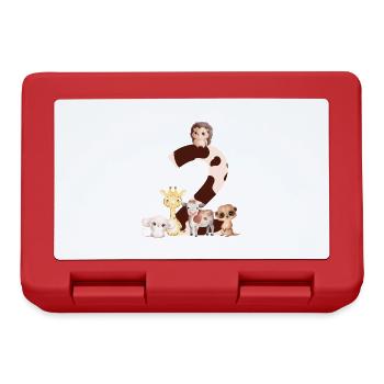 2nd Anniversary - Second Anniversary Animals - Lunchbox - red - Front