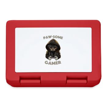 Awesome Gamer Katze Cooler Konsolen Spieler - Brotdose - Rot - Vorne