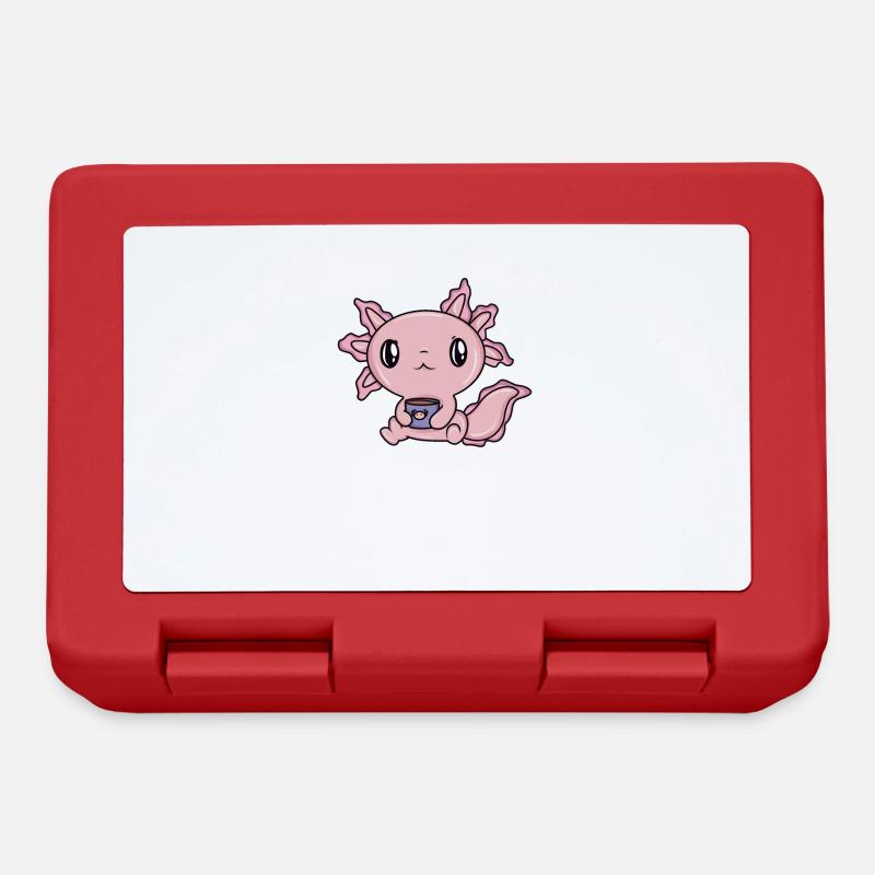 Coffee Cute Axolotl - Lunchbox - red