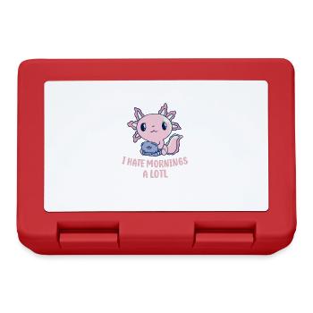 Axolotl hates Mornings Funny Axolotl - Lunchbox - red - Front