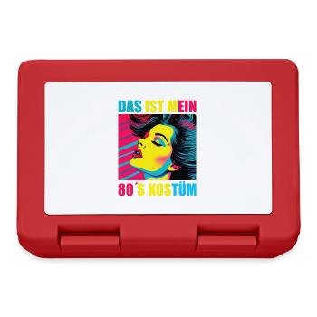 80er Motto Party Das ist mein 80er Jahre Kostüm - Brotdose - Rot - Vorne