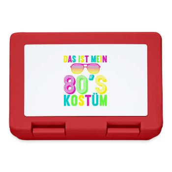 80er Motto Party Das ist mein 80er Jahre Kostüm - Brotdose - Rot - Vorne