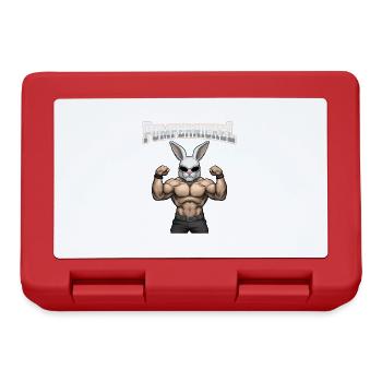 Pumpernickel Bodybuilding Kraftsport Fitness Meme - Brotdose - Rot - Vorne