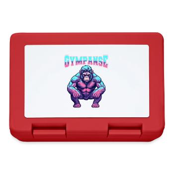 Gympanse Bodybuilding Weight Training Fitness Memes - Lunchbox - red - Front