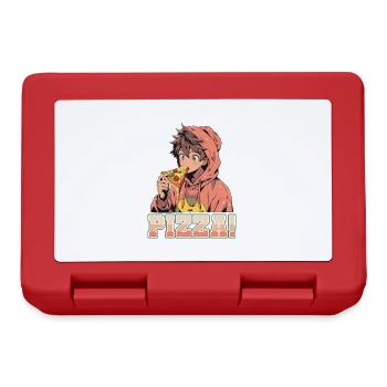Pizza Lover Junge Mädchen Anime Manga Pizza - Brotdose - Rot - Vorne