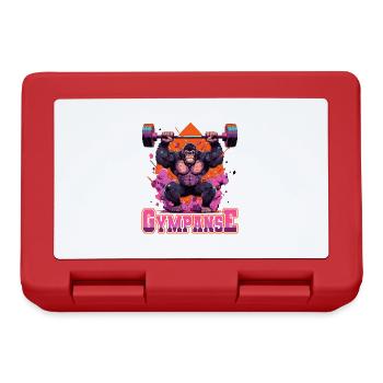 Gympanse Bodybuilding Weight Training Fitness Memes - Lunchbox - red - Front