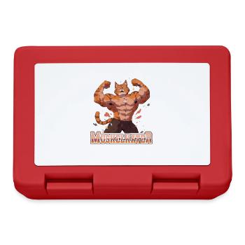 Muskelkater Bodybuilding Kraftsport Fitness Meme - Brotdose - Rot - Vorne