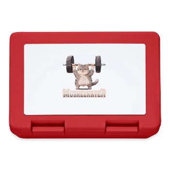 Muskelkater Bodybuilding Kraftsport Fitness Meme - Brotdose - Rot - Vorne