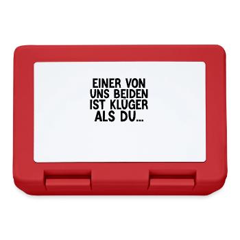Kluger als du: Lustiges Statement-Shirt - Brotdose - Rot - Vorne
