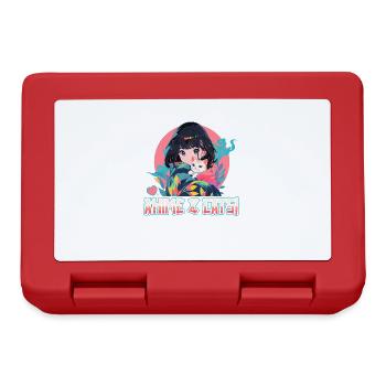 Anime and Cats Kawaii Mädchen Anime - Brotdose - Rot - Vorne