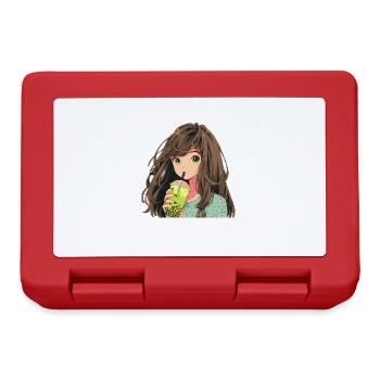 Anime and Boba Bubble Tea - Lunchbox - red - Front
