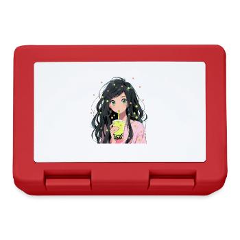 Anime and Boba Bubble Tea - Lunchbox - red - Front