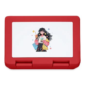 Anime and Boba Bubble Tea - Lunchbox - red - Front