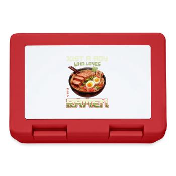 Juste un garçon qui aime les nouilles ramen - Boîte à goûter - rouge - Devant