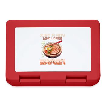 Juste un garçon qui aime les nouilles ramen - Boîte à goûter - rouge - Devant