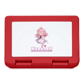 Filles Manga Anime Karaoké - Boîte à goûter - rouge - Devant
