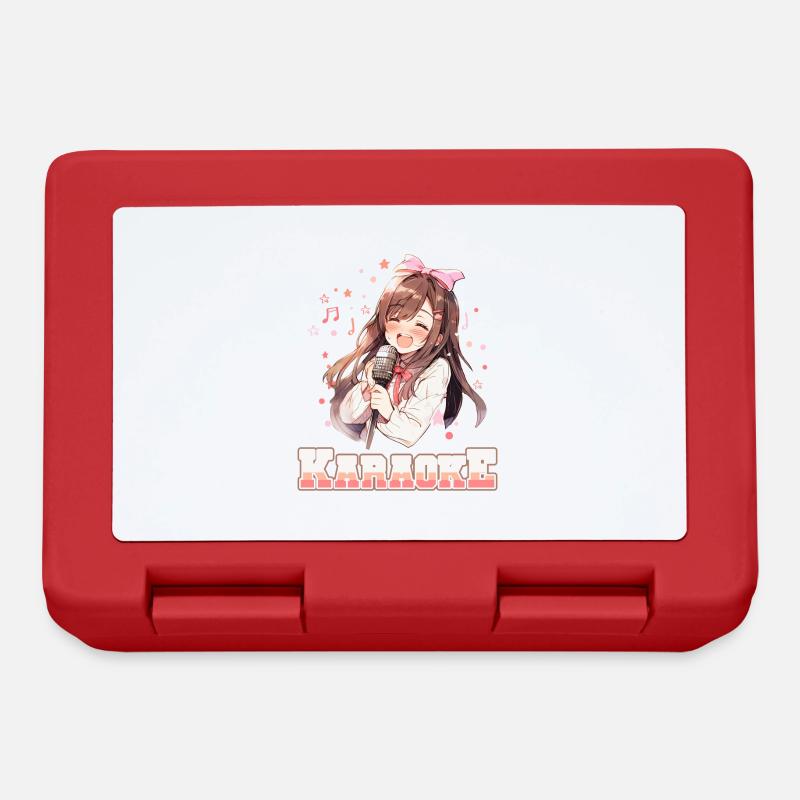 Filles Manga Anime Karaoké - Boîte à goûter - rouge