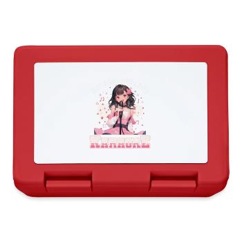 Juste une fille qui aime le karaoké - Boîte à goûter - rouge - Devant