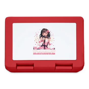 Filles Manga Anime Karaoké - Boîte à goûter - rouge - Devant