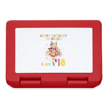 Anime Mandga K-Pop KPop Girl 18th Birthday - Lunchbox - red - Front