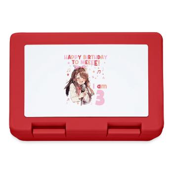 Anime Mandga K-Pop KPop Girl 3rd Birthday - Lunchbox - red - Front