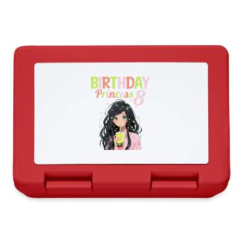 Anime Mandga Boba Bubble Tea 8th Birthday - Lunchbox - red - Front