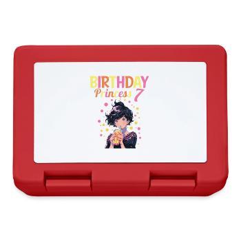 Anime Mandga Boba Bubble Tea 7th Birthday - Lunchbox - red - Front