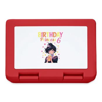 Anime Mandga Boba Bubble Tea 6th Birthday - Lunchbox - red - Front