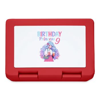 Anime Mandga Boba Bubble Tea 9th Birthday - Lunchbox - red - Front