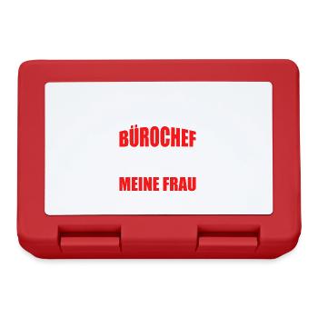 Chef ist jetzt meine Frau für Rentner im Ruhestand - Brotdose - Rot - Vorne